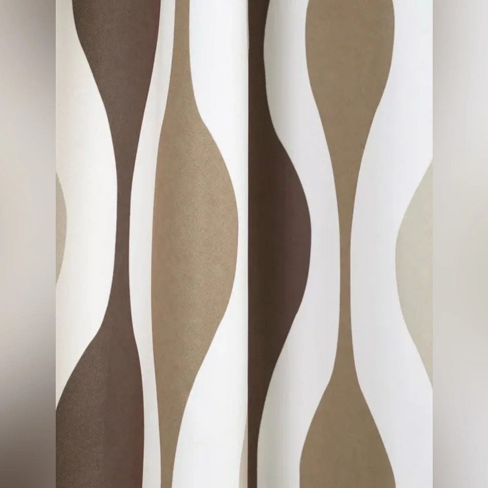 Lush Decor Mid Century Geo Room Darkening Window Curtain Panel Pair 52